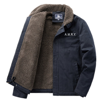 Men's Thick Cotton Warm Lamb Velvet Plus Size Jacket