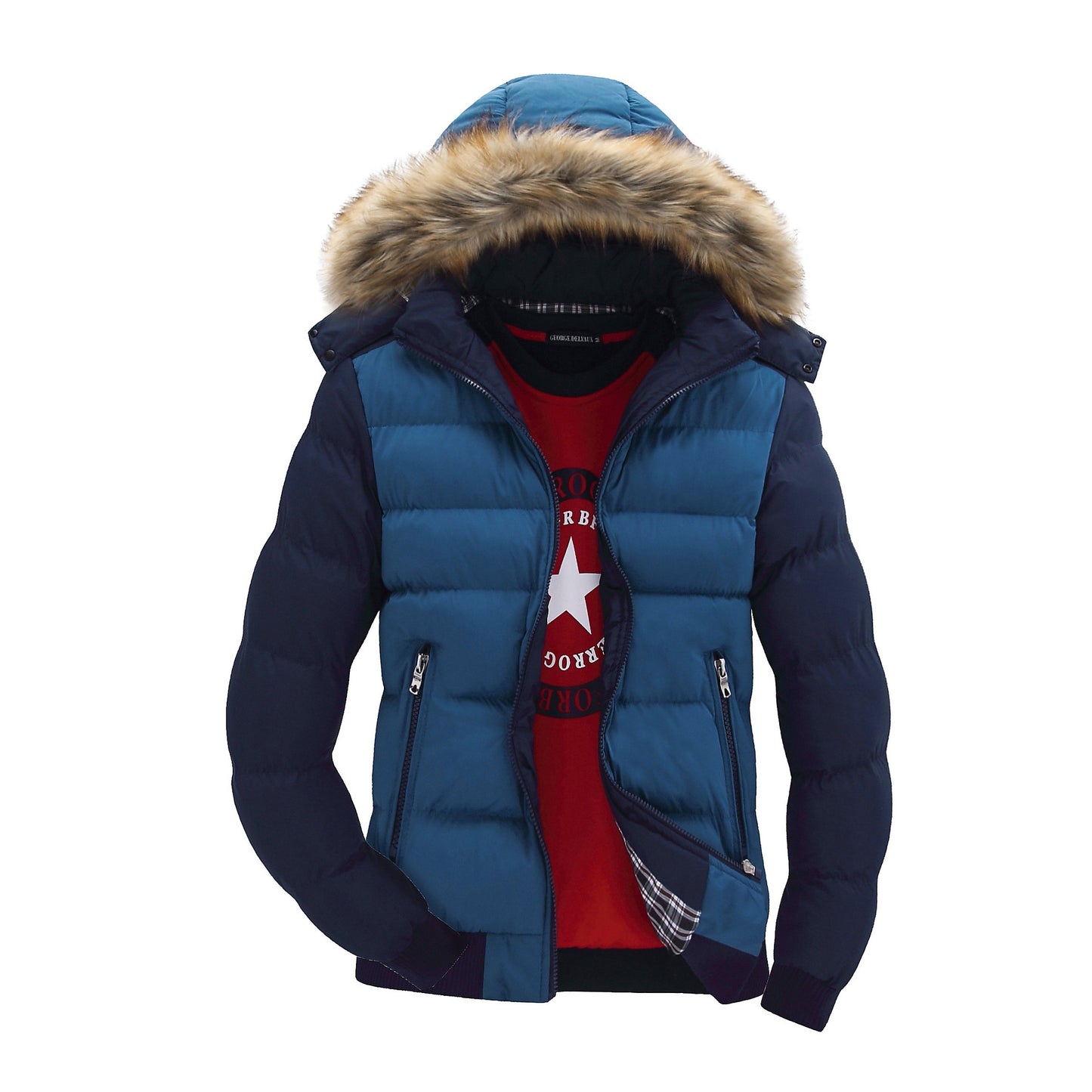 Thickened Zipper Cotton Jacket For Men