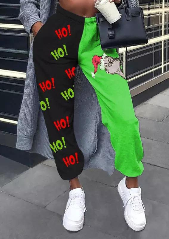 Women's Grinch Christmas Plaid Pants