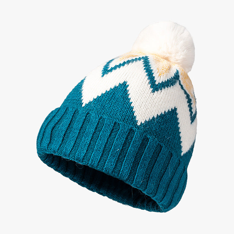 Thick Striped Jacquard Wool Hat