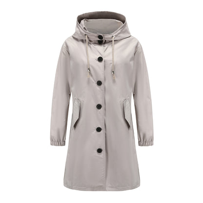 Women's Casual Long Loose Large Size Outdoor Jacket