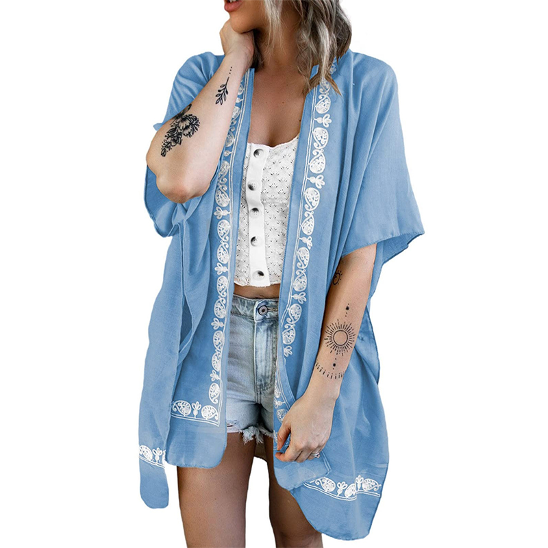 Women's Beach Loose Print Blouse
