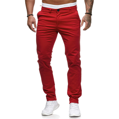 Men's Slim Casual Solid Color Trousers
