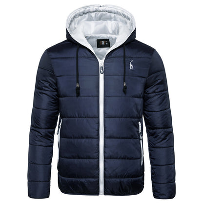 Hooded Regular Fit Cotton Jacket For Men