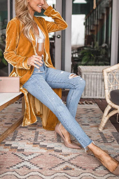 Women's Spring Long Cardigan Jacket