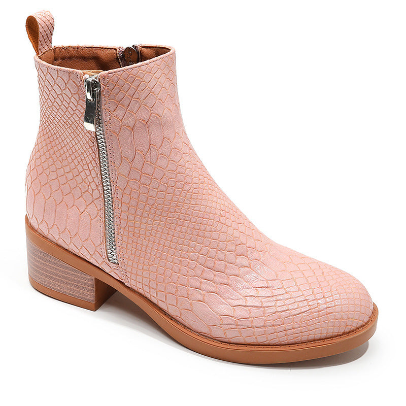 Woman Vintage Fall Leather Boots