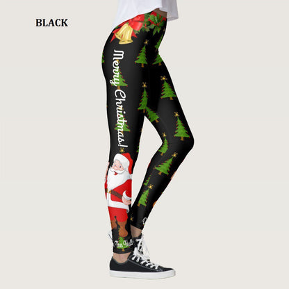 Women Christmas Print Leggings Yoga Pants