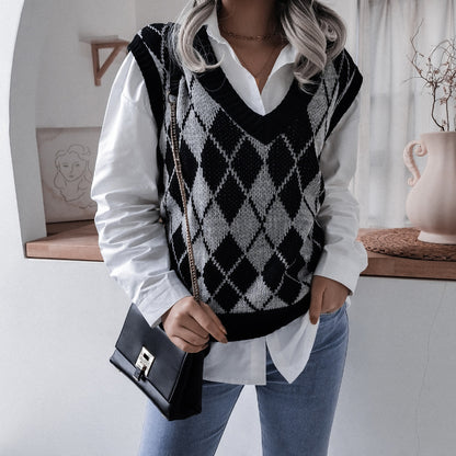 Casual Loose Sleeveless Sweater For Women