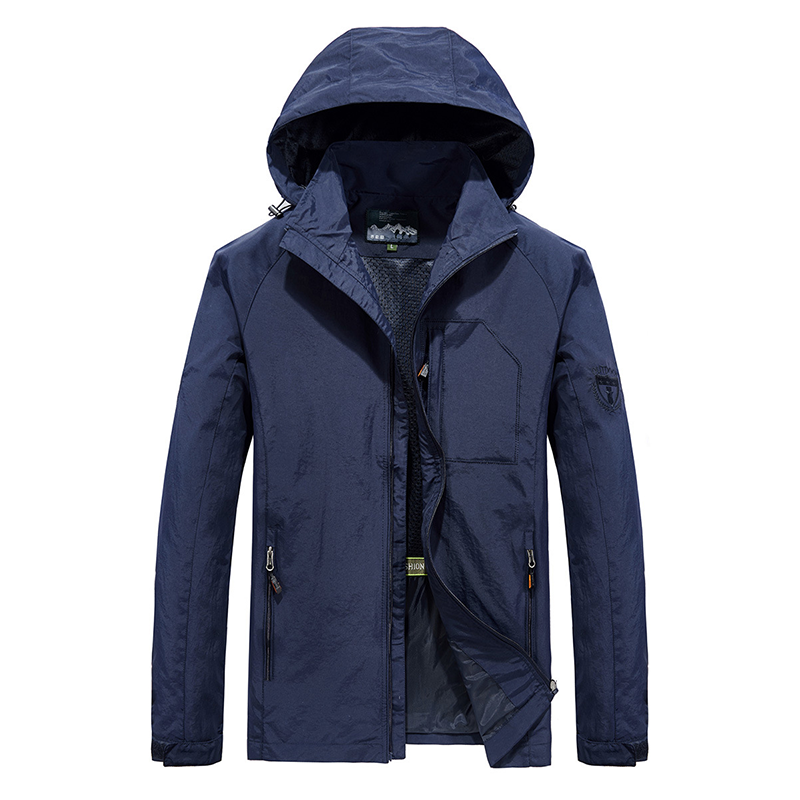 Men's Outdoor Sports Hooded Trench Jacket