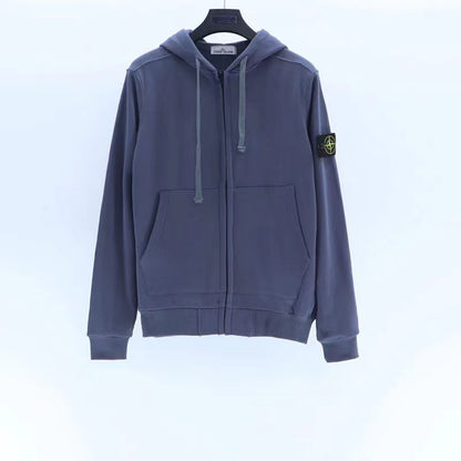 Stone Island Unisex Casual Zip Cardigan Hoodie