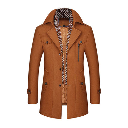Men's Casual Slim Fit Wool Jacket