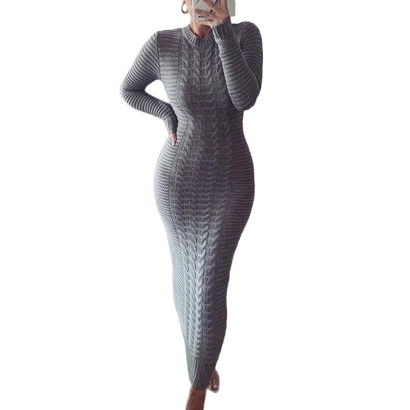 Women's Slim Fit Casual Knit Dress