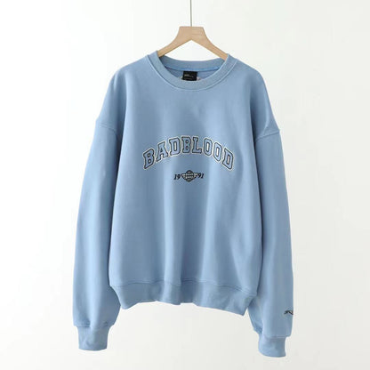 BADBLOOD Embroidered Plus Velvet Sweatshirt