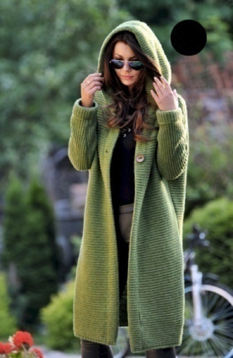 Women's Warm Long Sweater Coat