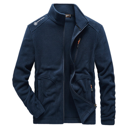 Men's Stand Collar Fleece Jacket