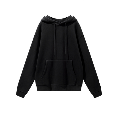 Unisex Solid Color Thick Hooded Sweater