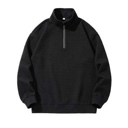 Men's Stand Collar Zip Up Sweatshirt