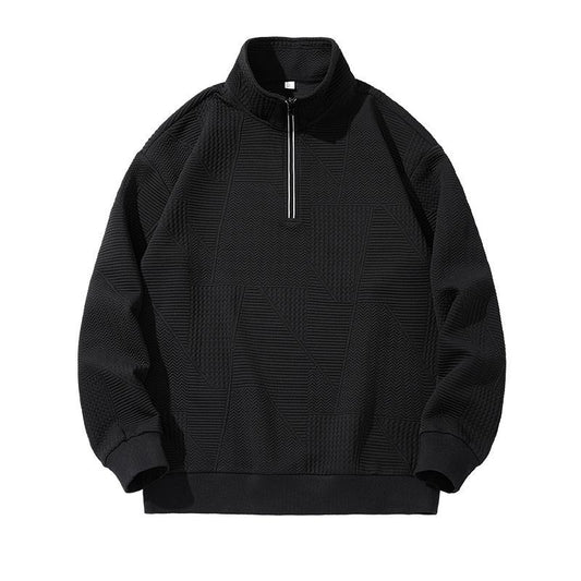 Men's Stand Collar Zip Up Sweatshirt