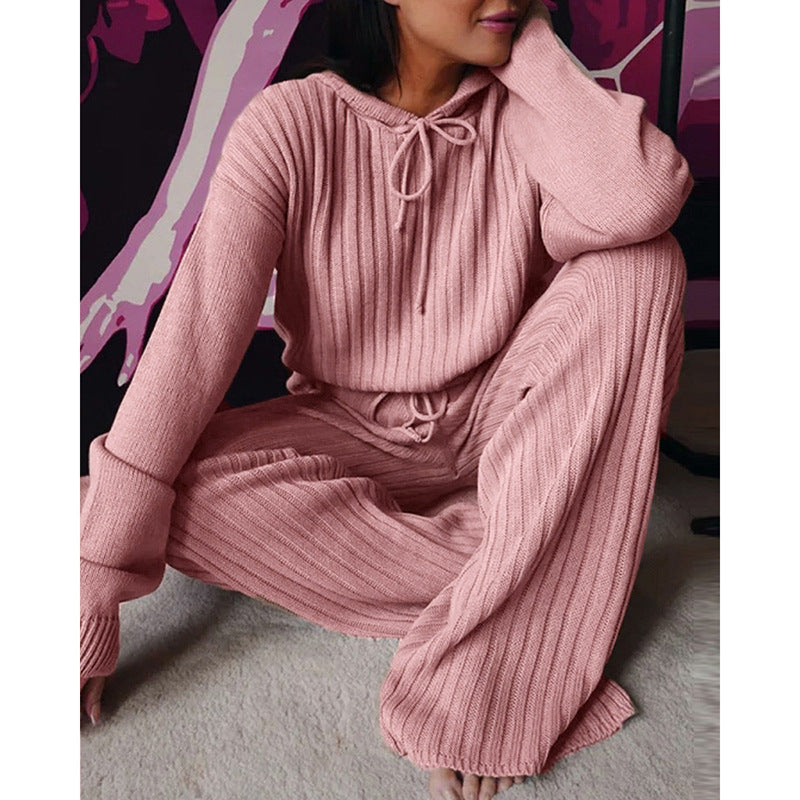Long Sleeve Loose Hooded Casual Suit For Women