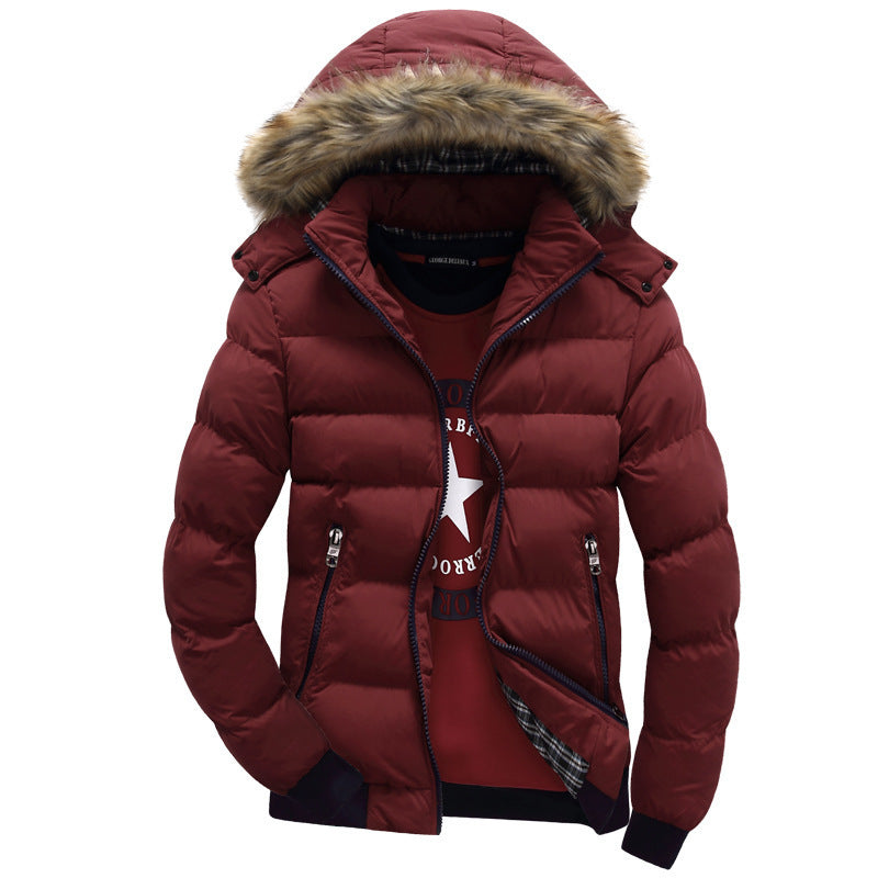 Thickened Zipper Cotton Jacket For Men