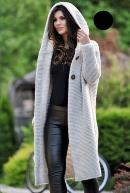 Women's Warm Long Sweater Coat