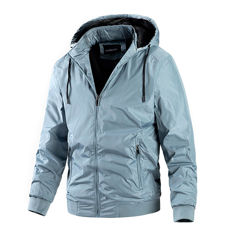 Men's Casual Sports Thin Jacket Detachable Hooded Jacket
