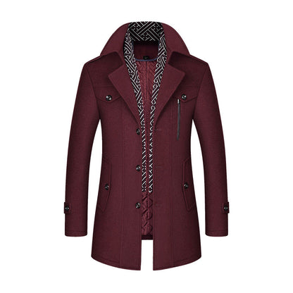 Men's Casual Slim Fit Wool Jacket