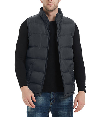Men's Stand Collar Sleeveless Winter Vest Jacket