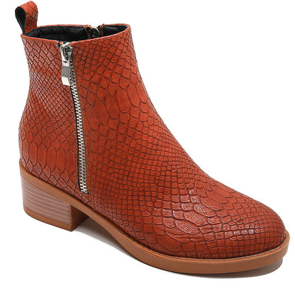 Woman Vintage Fall Leather Boots