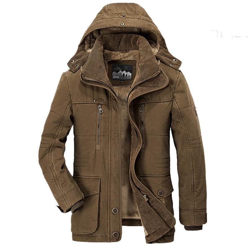 Men's Winter Hooded Cotton Padded Jacket 7XL