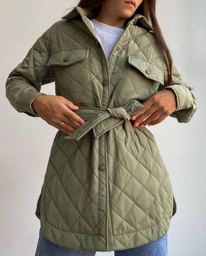 Winter Casual Lace-Up Cardigan Jacket For Women