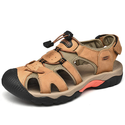 Men'S Outdoor Sports Sandals Leather Shoes