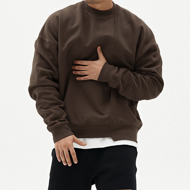 Men's Winter Solid Color Sweatshirt