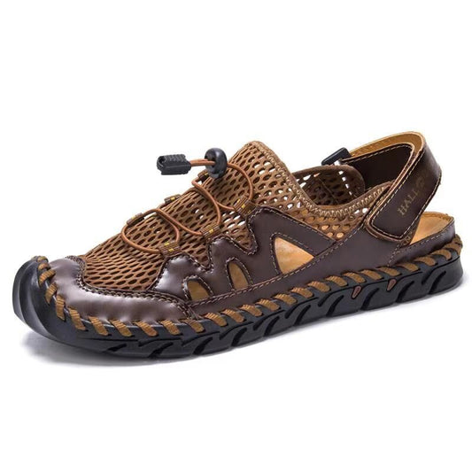 Men's Mesh Outdoor Casual Sandals Leather Shoes