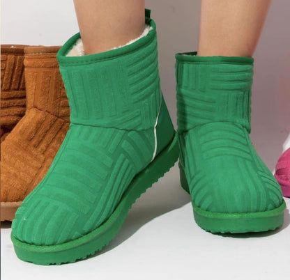 Casual Leather Warm Winter Boots For Women
