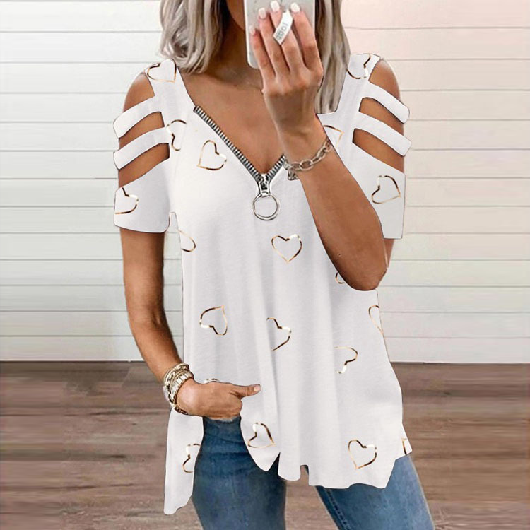 Women's Short Sleeve Loose Casual Blouse