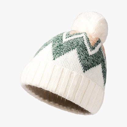 Thick Striped Jacquard Wool Hat