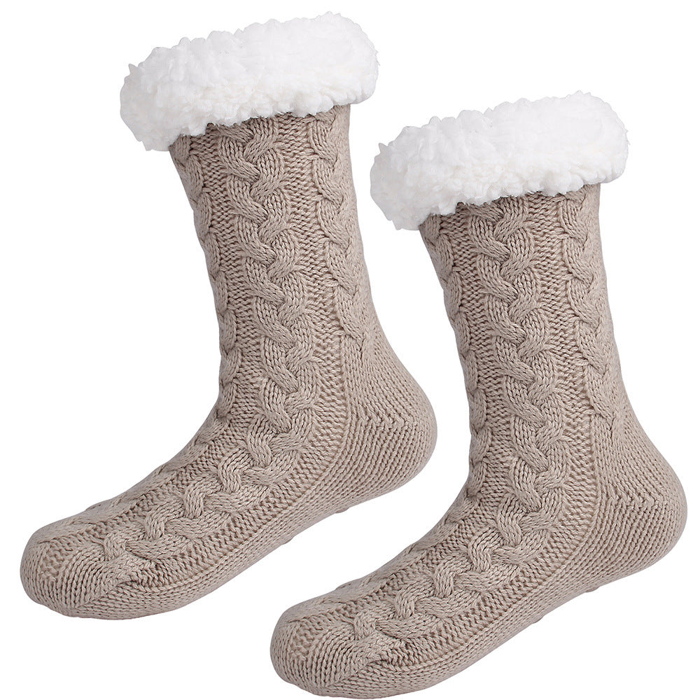 Christmas Women Winter Sherpa Plush Floor Socks