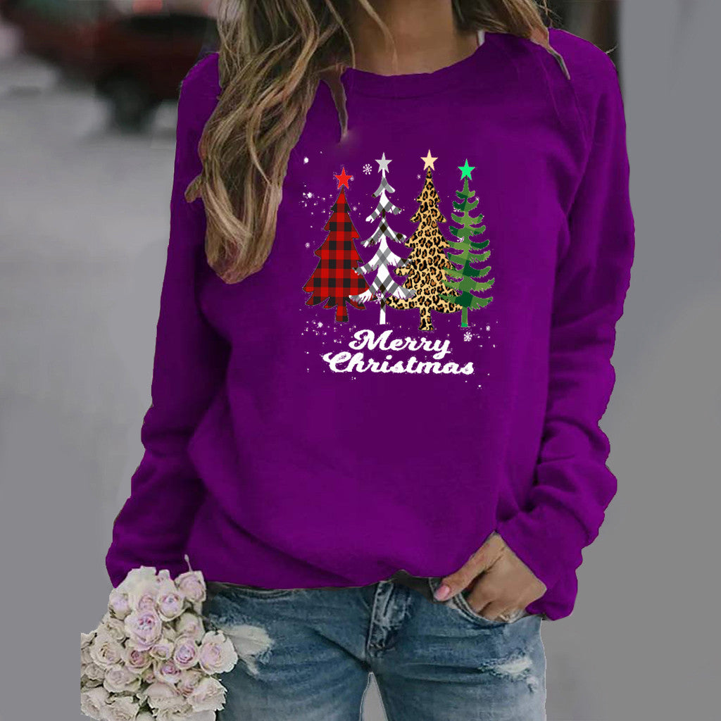 Merry Christmas Tree Round Neck Sweater