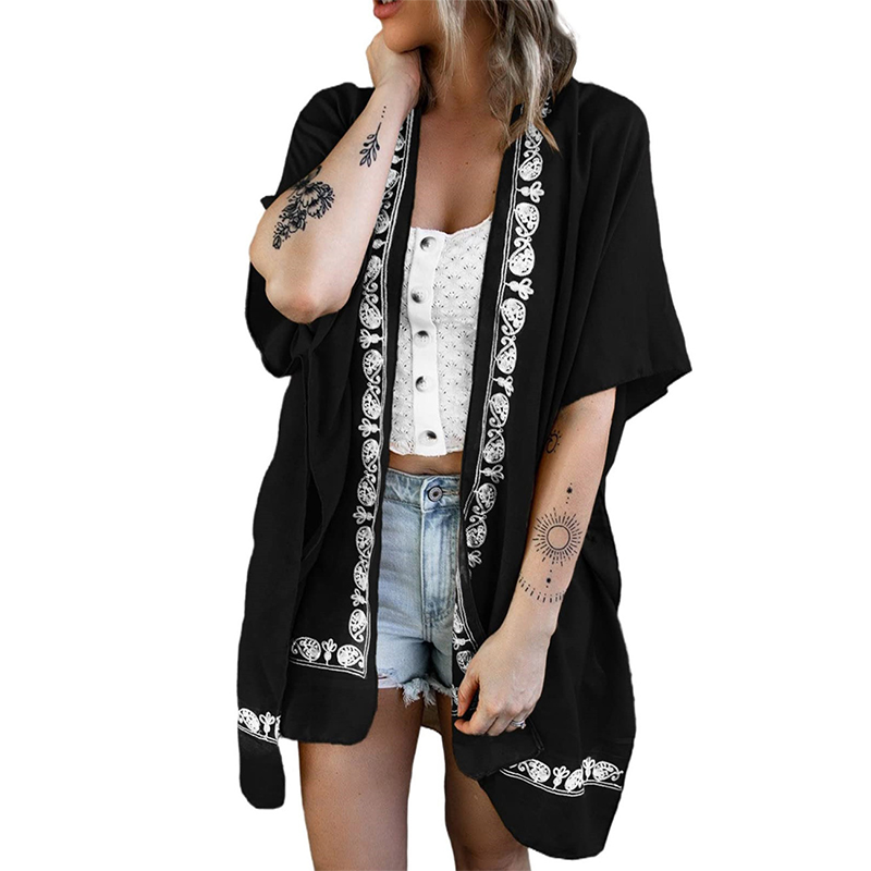 Women's Beach Loose Print Blouse