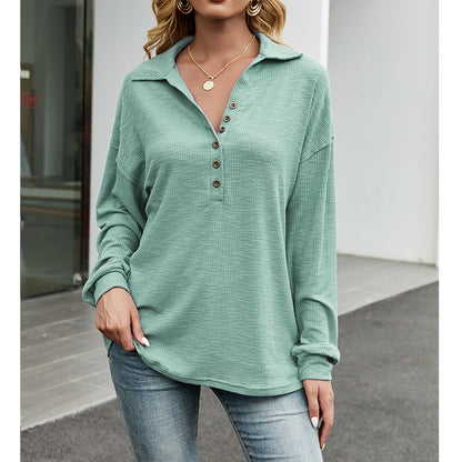 Women's Lapel Loose Casual Top