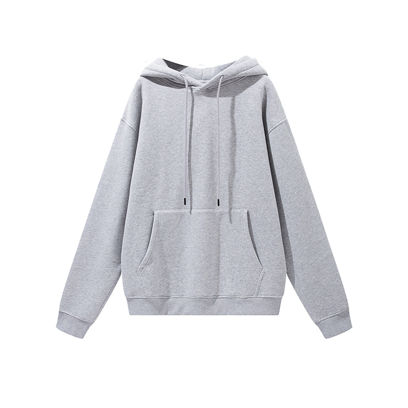 Unisex Solid Color Thick Hooded Sweater