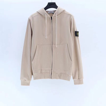 Stone Island Unisex Casual Zip Cardigan Hoodie