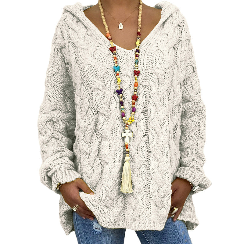 Women's Autumn Hooded Knitted Sweater