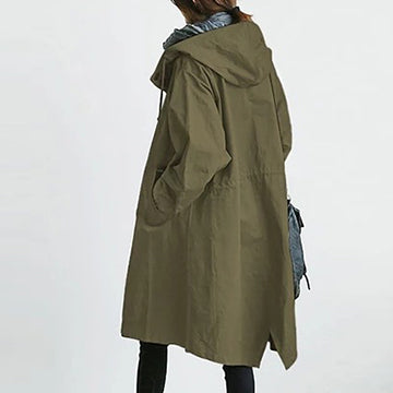 Fall Long Hooded Jacket For Women