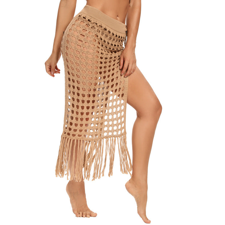 Woman Holiday Fringed Dress Beach Skirt