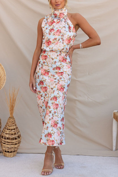 Sleeveless Floral Maxi Dress For Women