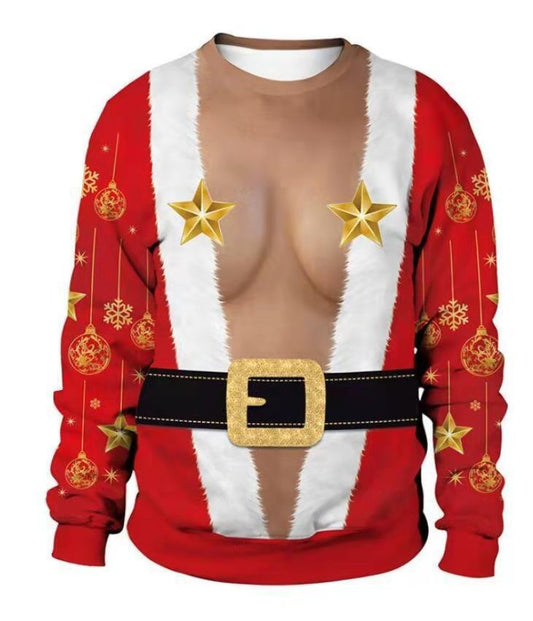 Unisex Christmas Print Casual Hoodie
