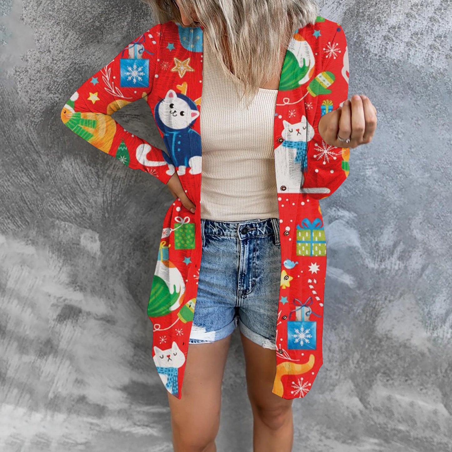 Women's Christmas Casual Cardigan Jacket