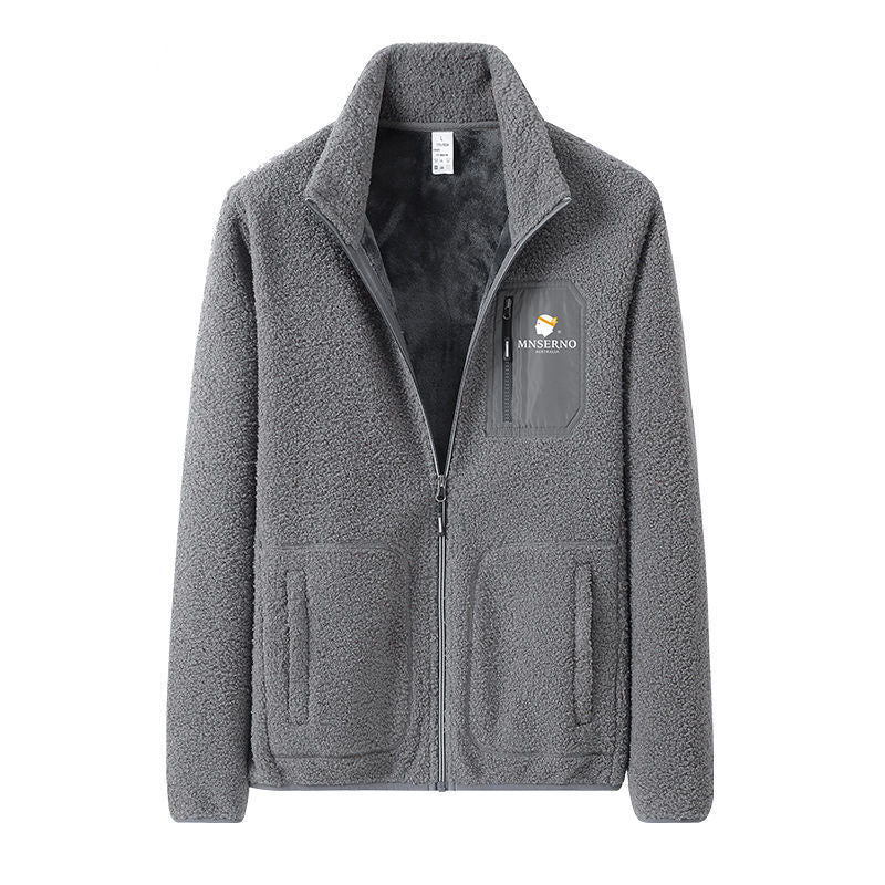 Men's Stand Collar Full-Zip Polar Fleece Jacket
